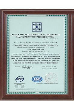 certificate of conformity environmental managementsystem certification